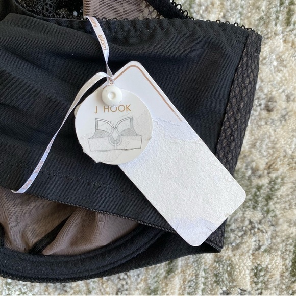 NEW Elomi Charley Stretch Lace Plunge Bra in Black EL4382 Women’s Size 42I - Picture 8 of 11